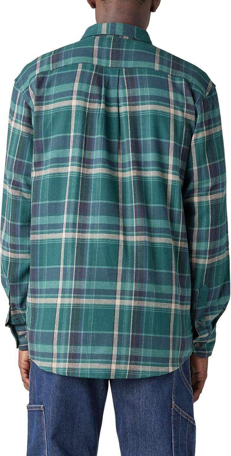 imageDickies Mens Long Sleeve Flex Flannel ShirtGreen
