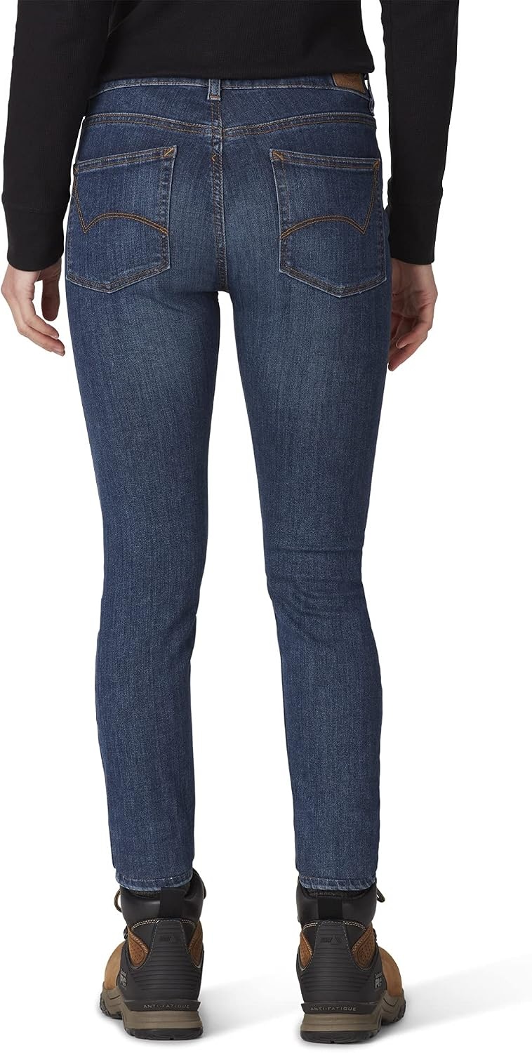 image:imageDickies Womens Perfect Shape Denim Jean Skinny StretchStonewashed Indigo Blue