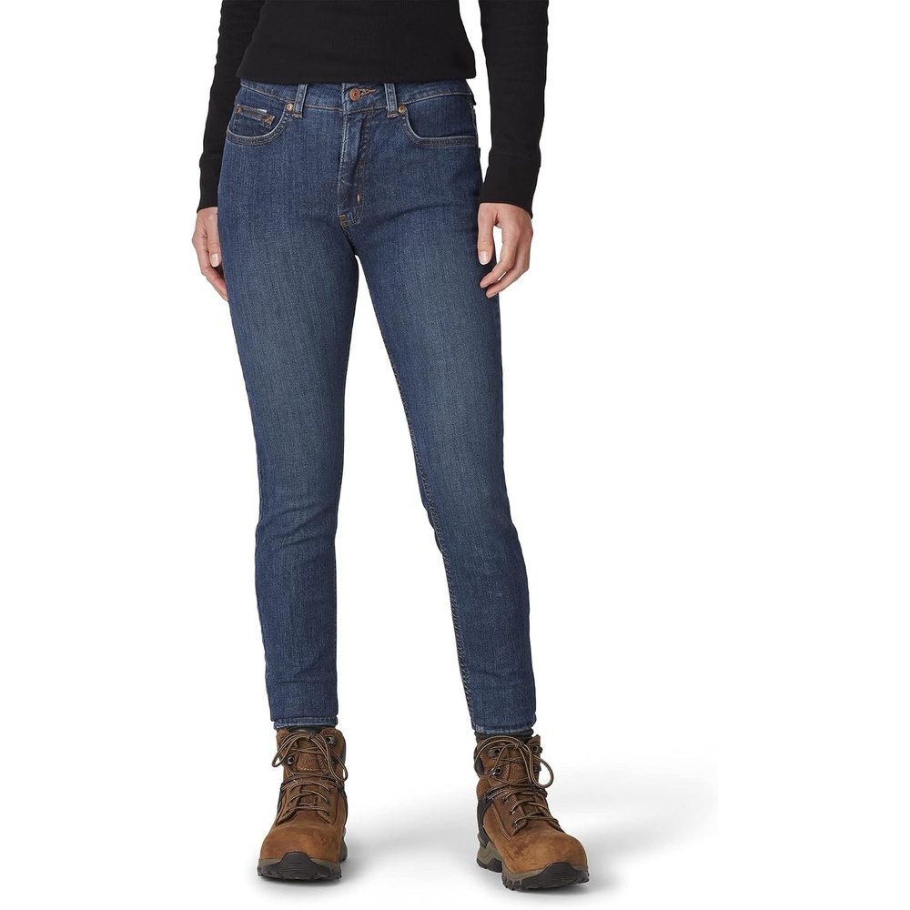 image:imageDickies Womens Perfect Shape Denim Jean Skinny StretchStonewashed Indigo Blue
