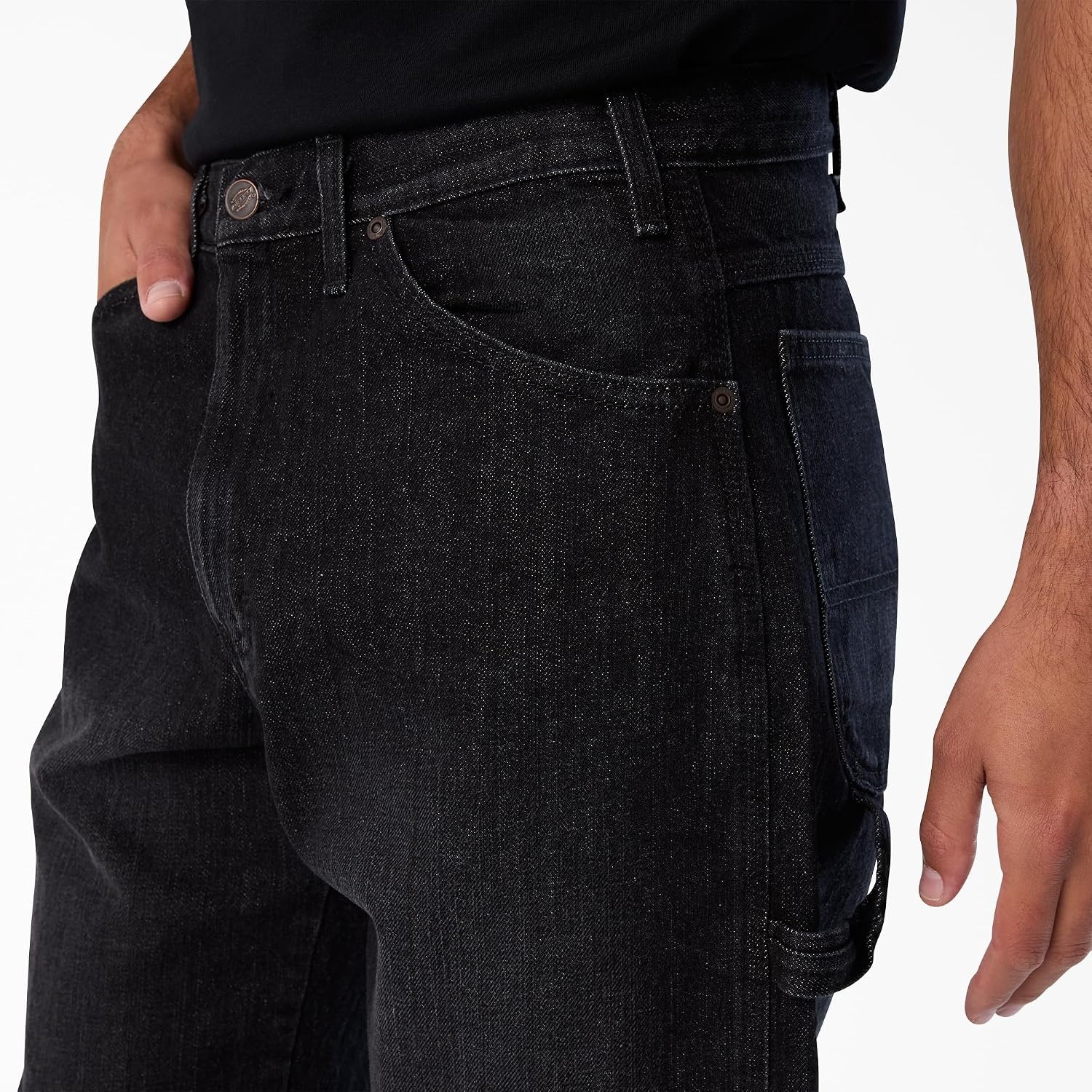 image:imageDickies Mens RelaxedFit Carpenter JeanBlack Denim