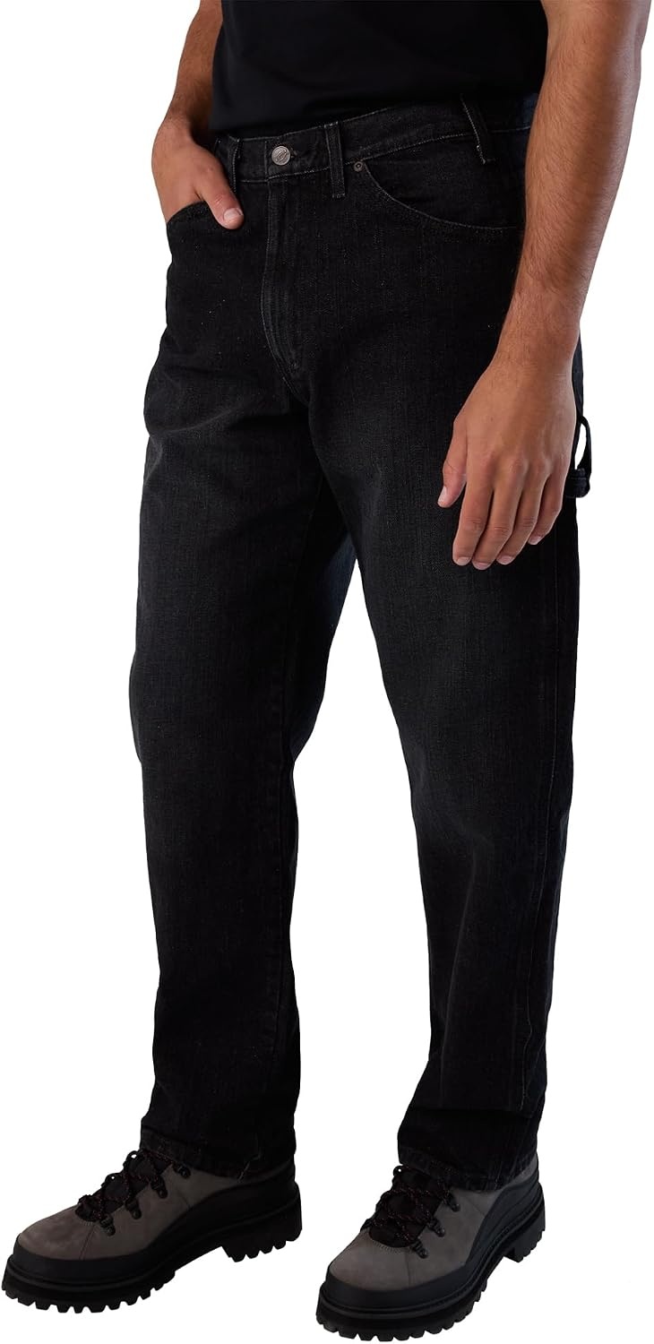 image:imageDickies Mens RelaxedFit Carpenter JeanBlack Denim