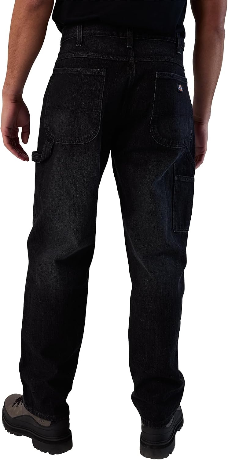 image:imageDickies Mens RelaxedFit Carpenter JeanBlack Denim