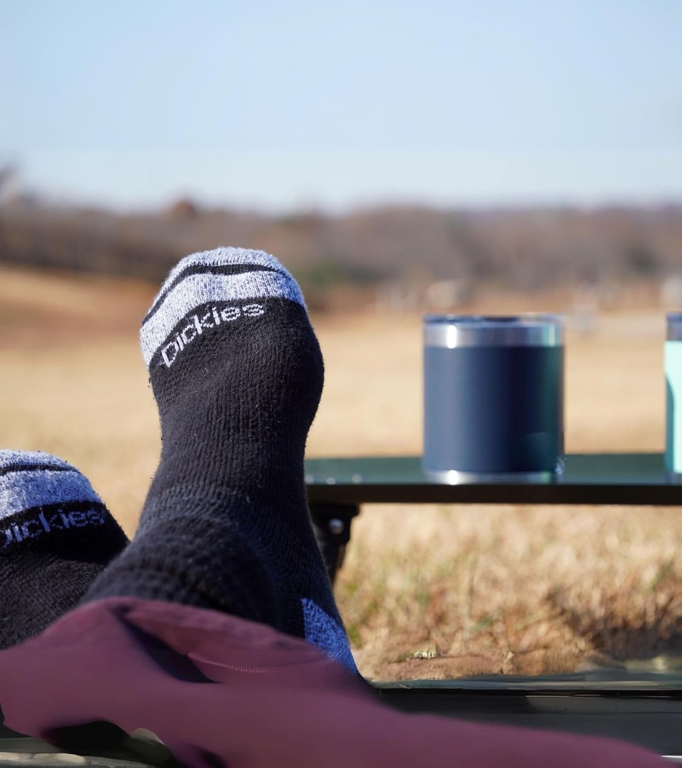 image:imageDickies Mens Dritech Moisture Control Max Full Cushion Crew Socks Available in Mxl 6 12 PairsBrown Blue Grey 6 Pairs