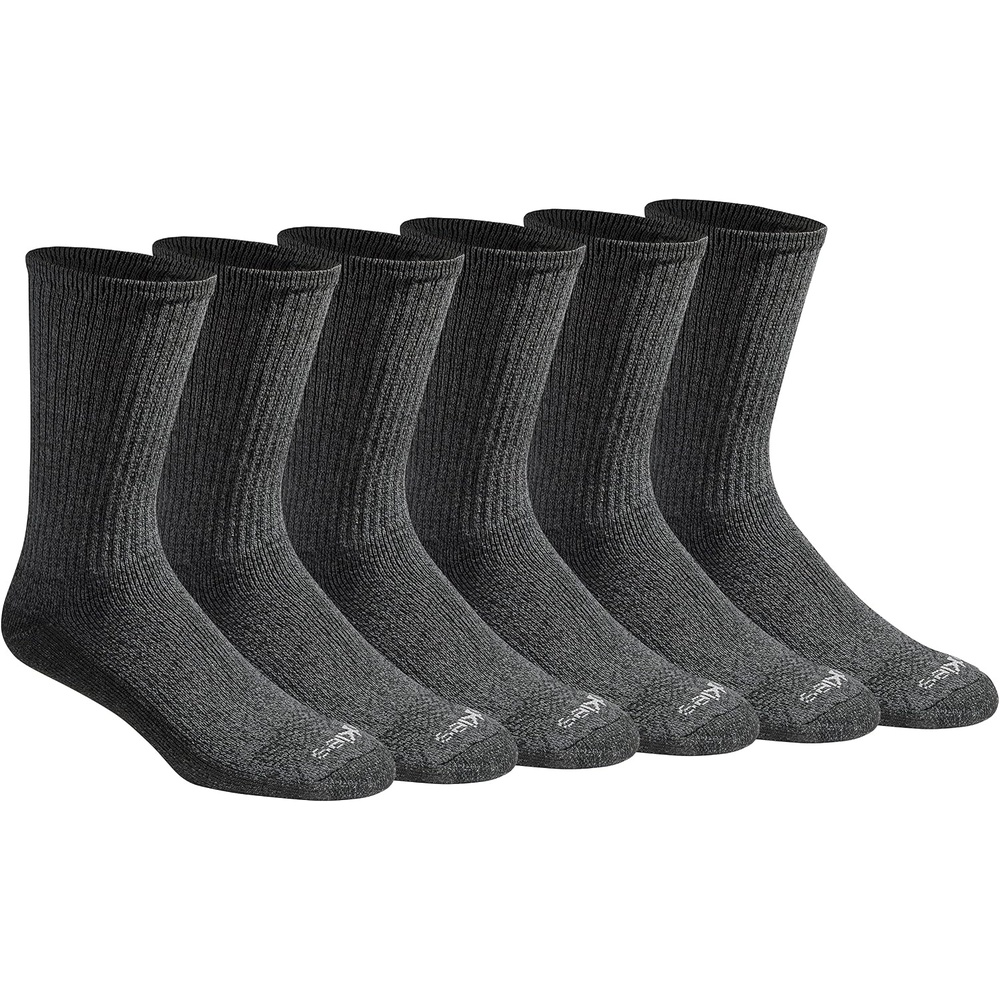 image:imageDickies Mens DriTech Essential Moisture Control Crew Socks Available in MXXL 6 12 PairsHeathered Grey 6 Pairs