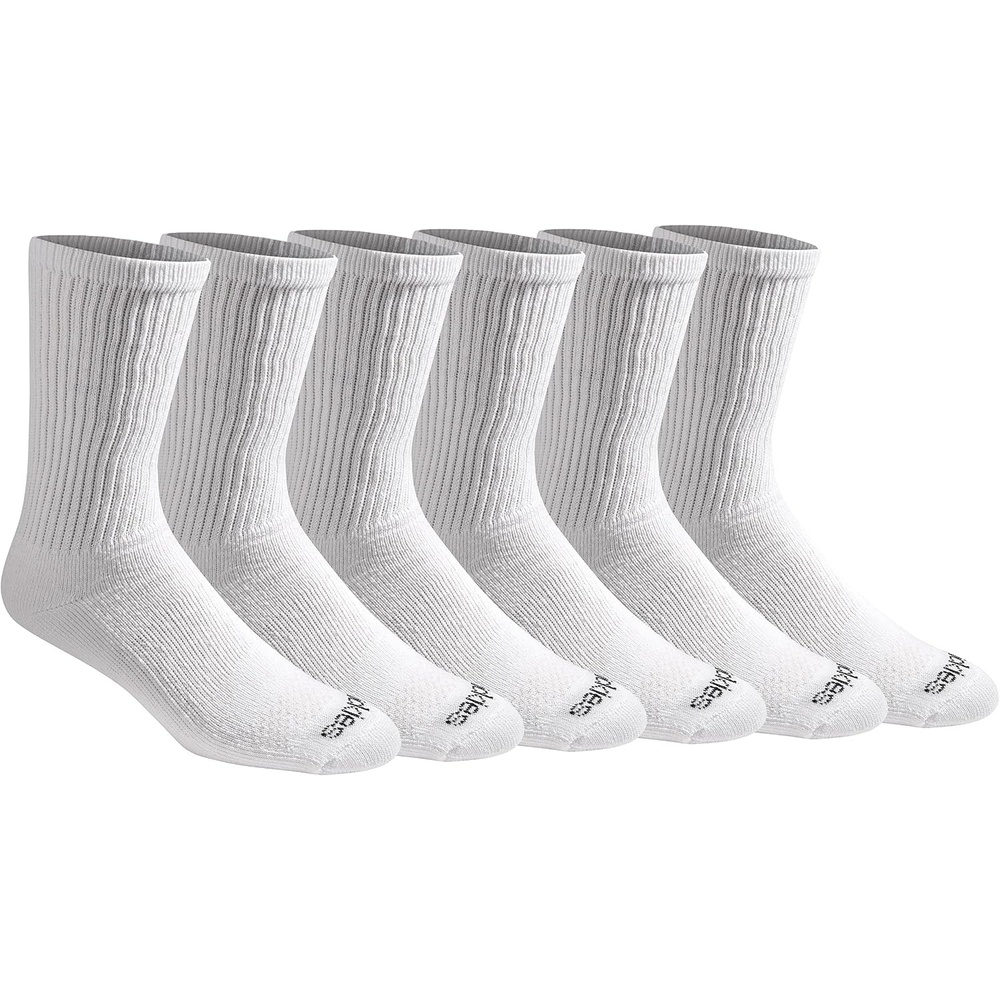 image:imageDickies Mens DriTech Essential Moisture Control Crew Socks Available in MXXL 6 12 PairsSolid White 6 Pairs