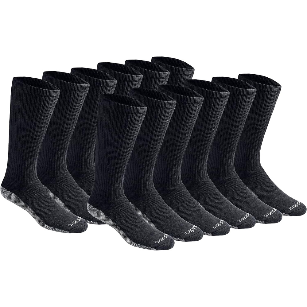 image:imageDickies Mens DriTech Moisture Control BootLength Socks Available in LXL 6 12 PairsBlack 12 Pairs