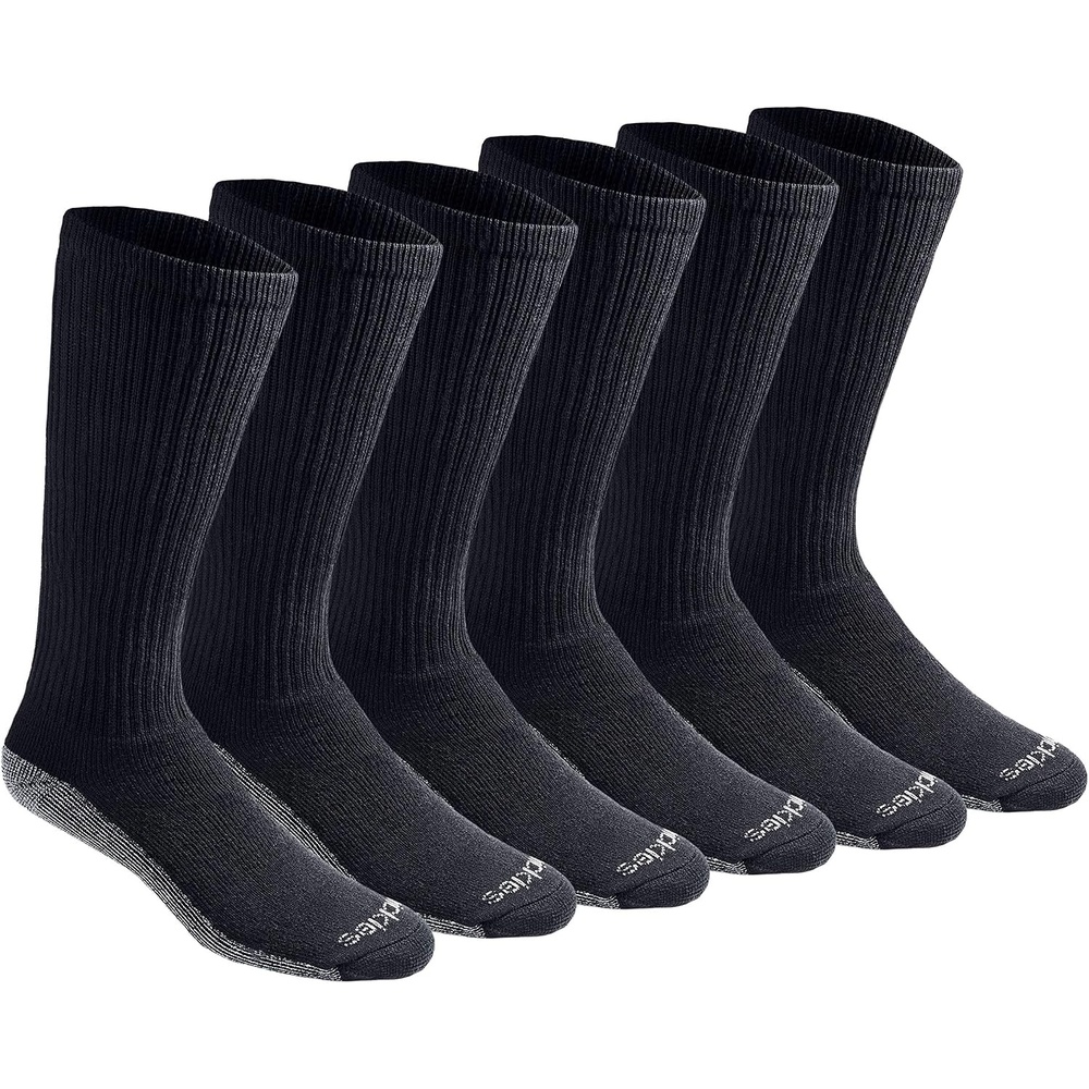 image:imageDickies Mens DriTech Moisture Control BootLength Socks Available in LXL 6 12 PairsBlack 6 Pairs