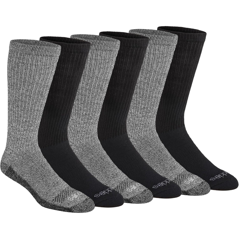 image:imageDickies Mens DriTech Moisture Control BootLength Socks Available in LXL 6 12 PairsMarl Assort 6 Pairs