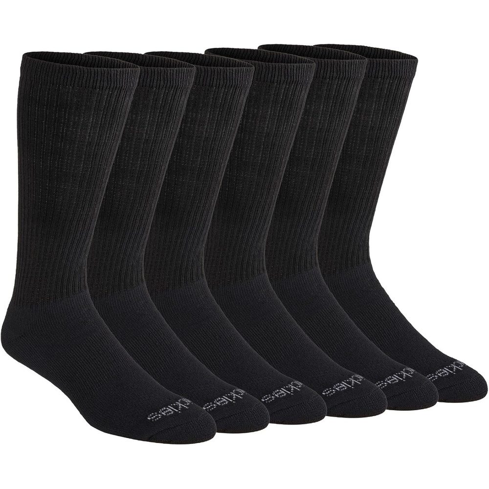 image:imageDickies Mens DriTech Moisture Control BootLength Socks Available in LXL 6 12 PairsSolid Black 6 Pairs