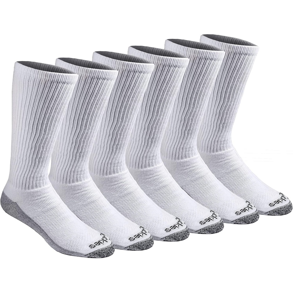 image:imageDickies Mens DriTech Moisture Control BootLength Socks Available in LXL 6 12 PairsWhite 6 Pairs