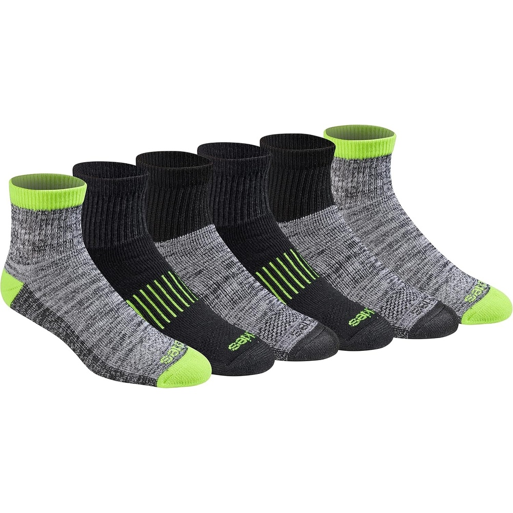 image:imageDickies Mens DriTech Moisture Control Quarter Socks Available in MXXL 6 12 18 PairsHivis Yellow Black 6 Pairs