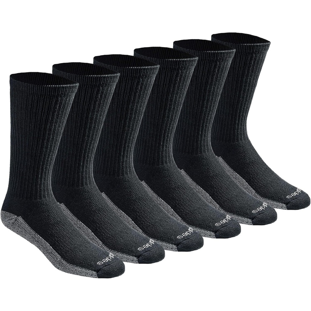 image:imageDickies Mens Dritech Original Moisture Control Crew Socks Available in Mxxl 6 12 18 PairsBlack 6 Pairs