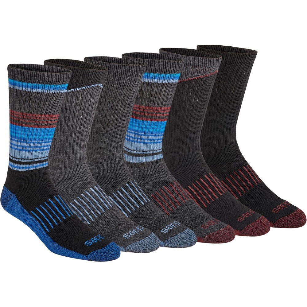 image:imageDickies Mens Dritech Original Moisture Control Crew Socks Available in Mxxl 6 12 18 PairsBlack Blue Assort 6 Pairs