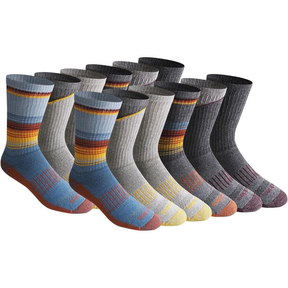image:imageDickies Mens Dritech Original Moisture Control Crew Socks Available in Mxxl 6 12 18 PairsBlue Assort 12 Pairs