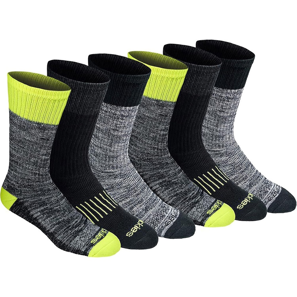 image:imageDickies Mens Dritech Original Moisture Control Crew Socks Available in Mxxl 6 12 18 PairsHivis Yellow Black 6 Pairs