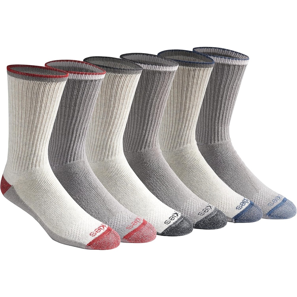 image:imageDickies Mens Dritech Original Moisture Control Crew Socks Available in Mxxl 6 12 18 PairsOatmeal Assorted 6 Pairs