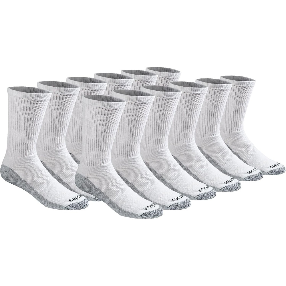 image:imageDickies Mens Dritech Original Moisture Control Crew Socks Available in Mxxl 6 12 18 PairsWhite 12 Pairs