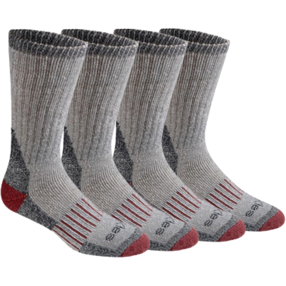image:imageDickies Mens Heavy Weight Wool Blend Thermal Crew Socks 2 4 PairsBlk 4 Pr