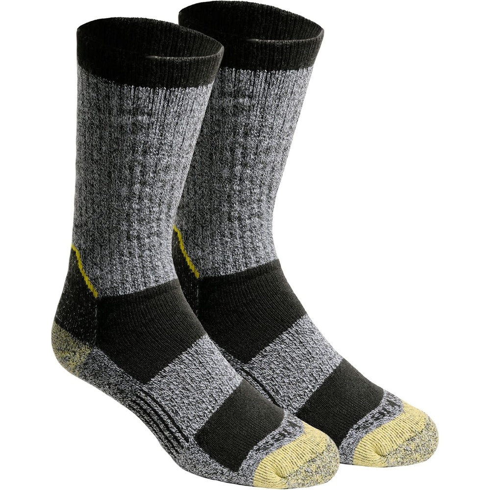 image:imageDickies Mens Kevlar Reinforced Steel Toe Crew Socks Available in Lxl 2 4 PairsBlack 2 Pairs