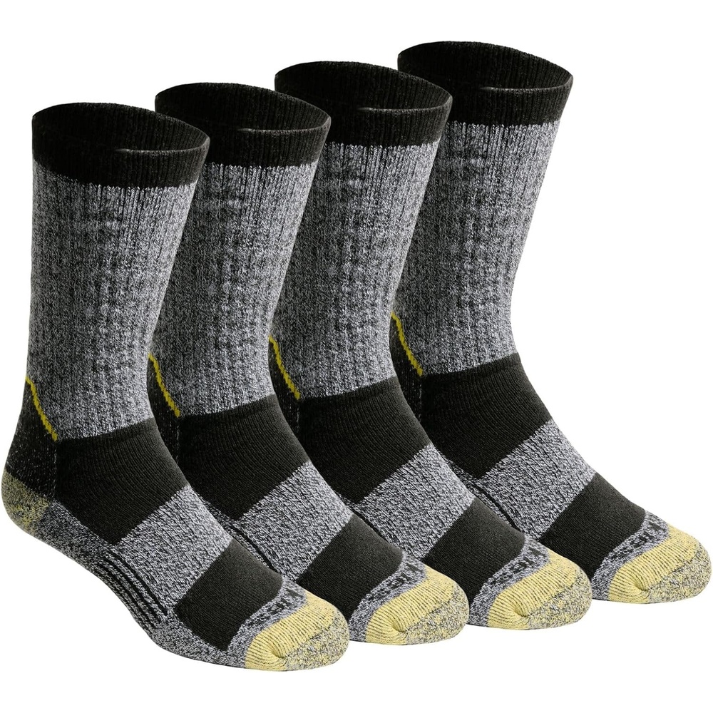 image:imageDickies Mens Kevlar Reinforced Steel Toe Crew Socks Available in Lxl 2 4 PairsBlack 4 Pairs
