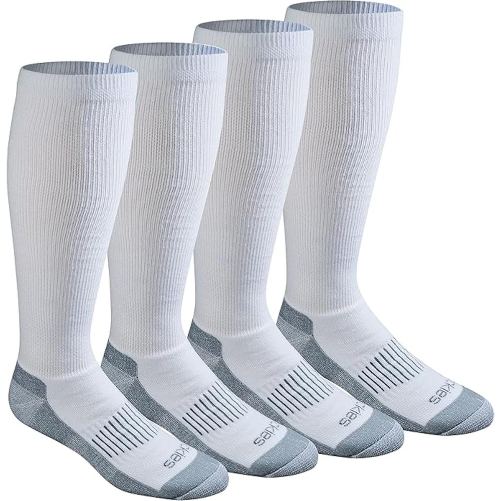image:imageDickies Mens Light Compression Comfort OverTheCalf Socks Available in MXXL 2 4 6 PairsWhite 4 Pairs