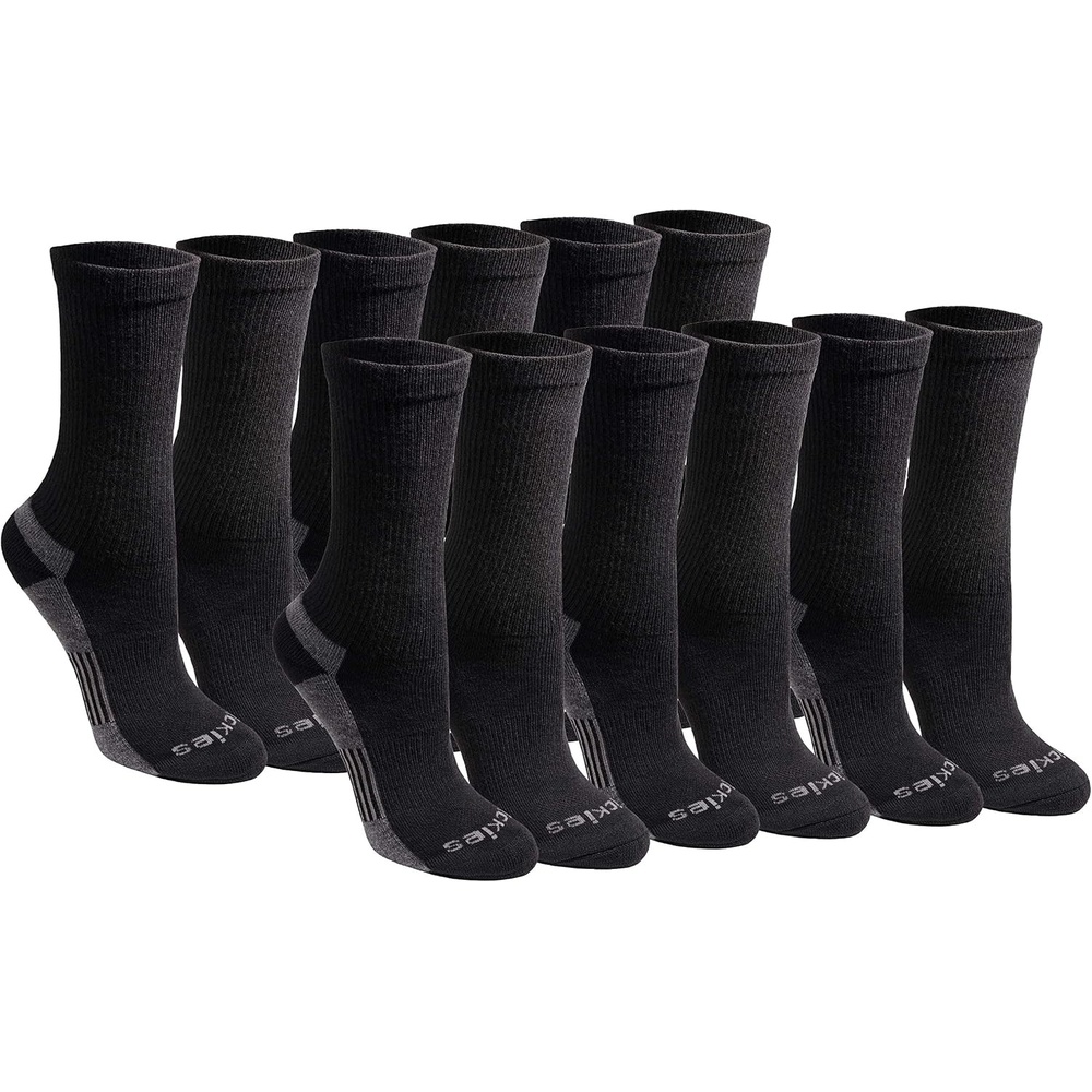 image:imageDickies Womens DriTech Essential Crew amp KH SocksBlk Sol 12 Pr