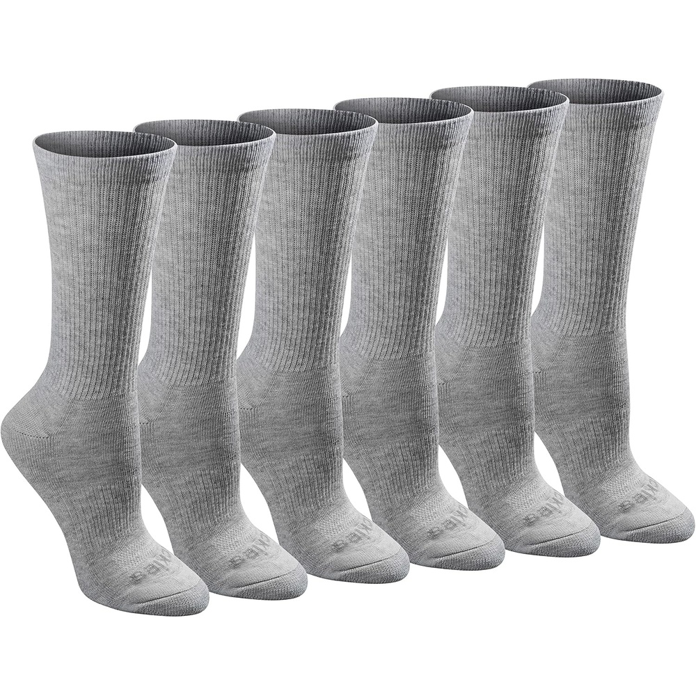 image:imageDickies Womens DriTech Essential Crew amp KH SocksGrey Solid 6 Pairs