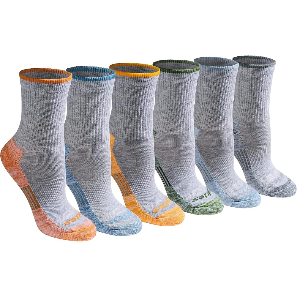 image:imageDickies Womens Dritech Advanced Moisture Wicking Midcrew Socks Available in Ml 6 12 PairsGrey Assorted 6 Pairs
