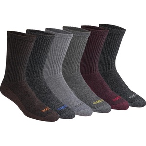Dickies Men’s Dri-Tech Essential Moisture Control Crew Socks, Available in M-XXL (6, 12 Pairs)(Char Assorted (6 Pairs))