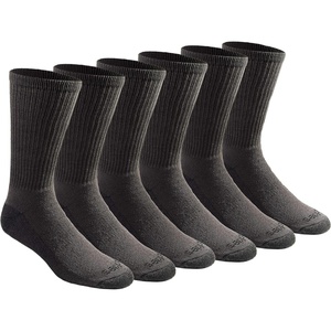 Dickies Men’s Dri-Tech Essential Moisture Control Crew Socks, Available in M-XXL (6, 12 Pairs)(Charcoal (6 Pairs))