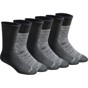 Dickies Men’s Dri-Tech Essential Moisture Control Crew Socks, Available in M-XXL (6, 12 Pairs)(Free Run (6 Pairs))