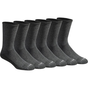 Dickies Men’s Dri-Tech Essential Moisture Control Crew Socks, Available in M-XXL (6, 12 Pairs)(Heathered Grey (6 Pairs))