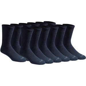 Dickies Men’s Dri-Tech Essential Moisture Control Crew Socks, Available in M-XXL (6, 12 Pairs)(Solid Navy (12 Pairs))
