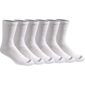 Dickies Men’s Dri-Tech Essential Moisture Control Crew Socks, Available in M-XXL (6, 12 Pairs)(Solid White (6 Pairs))
