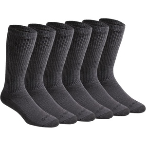 Dickies Men’s Dri-Tech Moisture Control Boot-Length Socks, Available in L-XL (6, 12 Pairs)(Charcoal (6 Pairs))
