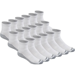 Dickies Men’s Dri-Tech Moisture Control Quarter Socks, Available in M-XXL (6, 12, 18 Pairs)(White (18 Pairs))