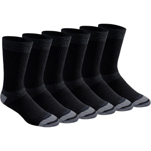 Dickies Men’s Dri-tech Moisture Control Max Full Cushion Crew Socks, Available in M-xl (6, 12 Pairs)(Colorblock Black/Char (6 Pairs))