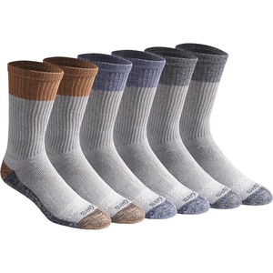 Dickies Men’s Dri-tech Original Moisture Control Crew Socks, Available in M-xxl (6, 12, 18 Pairs)(Color Block Assorted (6 Pairs))