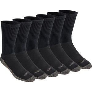 Dickies Men’s Dri-tech Original Moisture Control Crew Socks, Available in M-xxl (6, 12, 18 Pairs)(Copper Black (6 Pairs))
