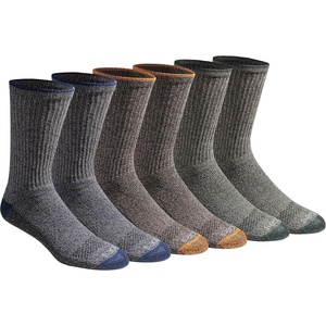 Dickies Men’s Dri-tech Original Moisture Control Crew Socks, Available in M-xxl (6, 12, 18 Pairs)(Heathered Colors (6 Pairs))