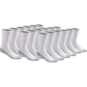 Dickies Men’s Dri-tech Original Moisture Control Crew Socks, Available in M-xxl (6, 12, 18 Pairs)(White (18 Pairs))