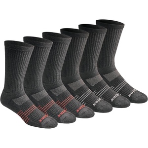Dickies Men’s HYDRO-COOL Moisture Control Crew Socks (6 Pairs)(Charcoal (6 Pairs))