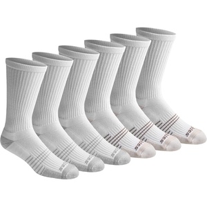 Dickies Men’s HYDRO-COOL Moisture Control Crew Socks (6 Pairs)(White (6 Pairs))