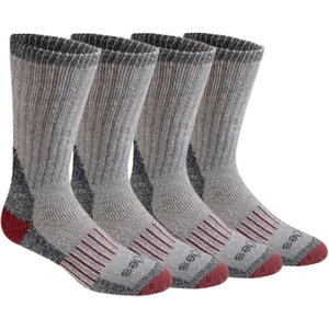 Dickies Men’s Heavy Weight Wool Blend Thermal Crew Socks, (2, 4 Pairs)(Blk (4 Pr))