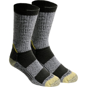 Dickies Men’s Kevlar Reinforced Steel Toe Crew Socks, Available in L-xl (2, 4 Pairs)(Black (2 Pairs))