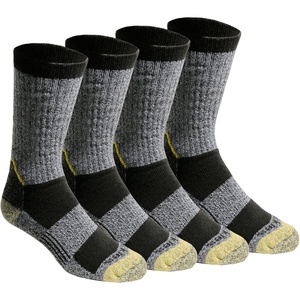 Dickies Men’s Kevlar Reinforced Steel Toe Crew Socks, Available in L-xl (2, 4 Pairs)(Black (4 Pairs))