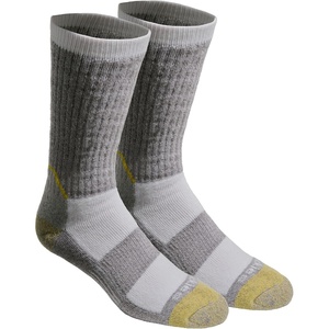 Dickies Men’s Kevlar Reinforced Steel Toe Crew Socks, Available in L-xl (2, 4 Pairs)(Grey (2 Pairs))