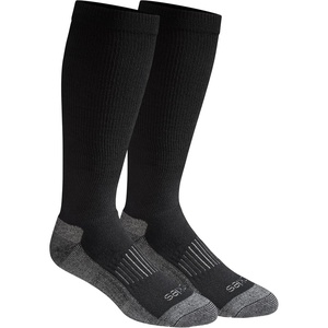 Dickies Men’s Light Compression Comfort Over-The-Calf Socks, Available in M-XXL (2, 4, 6 Pairs)(Black (2 Pairs))