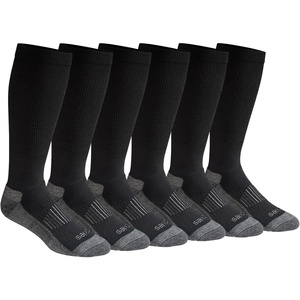 Dickies Men’s Light Compression Comfort Over-The-Calf Socks, Available in M-XXL (2, 4, 6 Pairs)(Black (6 Pairs))
