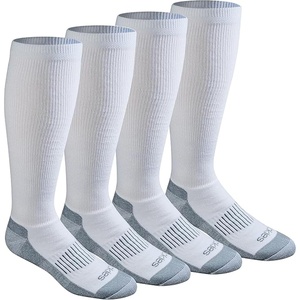 Dickies Men’s Light Compression Comfort Over-The-Calf Socks, Available in M-XXL (2, 4, 6 Pairs)(White (4 Pairs))
